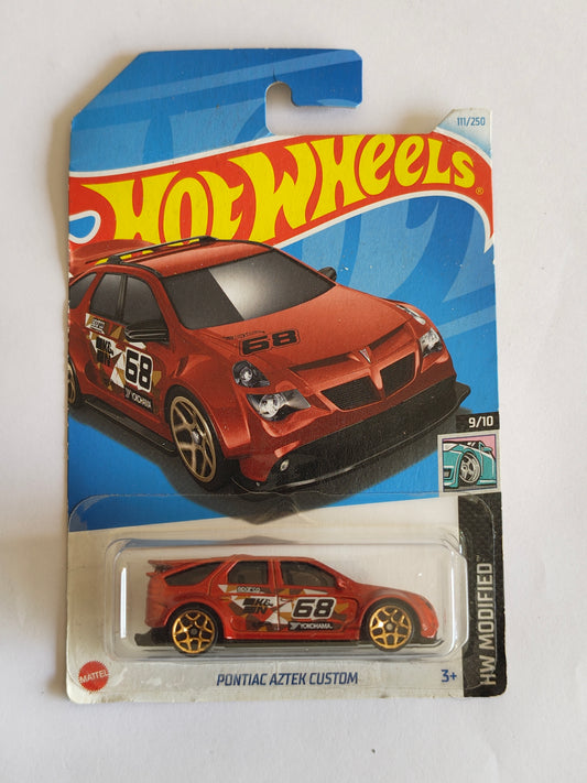 Hot Wheels Pontiac Aztek Custom Red Diecast Car 1:64 Scale - Retro Car Collection
