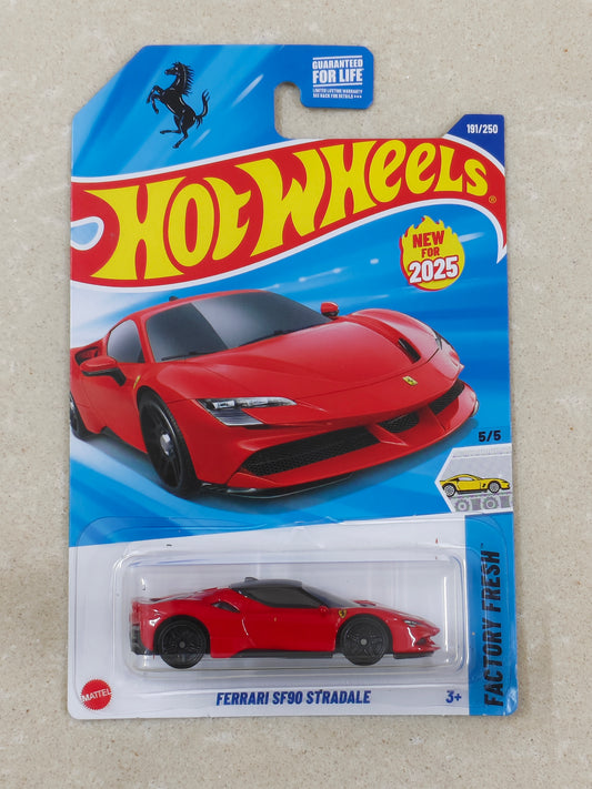Hot Wheels - Imported - Ferrari SF90 Stradale Red - Diecast Car 1:64 Scale