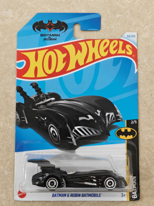 Hot Wheels Imported Batman & Robin Batmobile Black Diecast Car 1:64 Scale - Superhero Car Collection