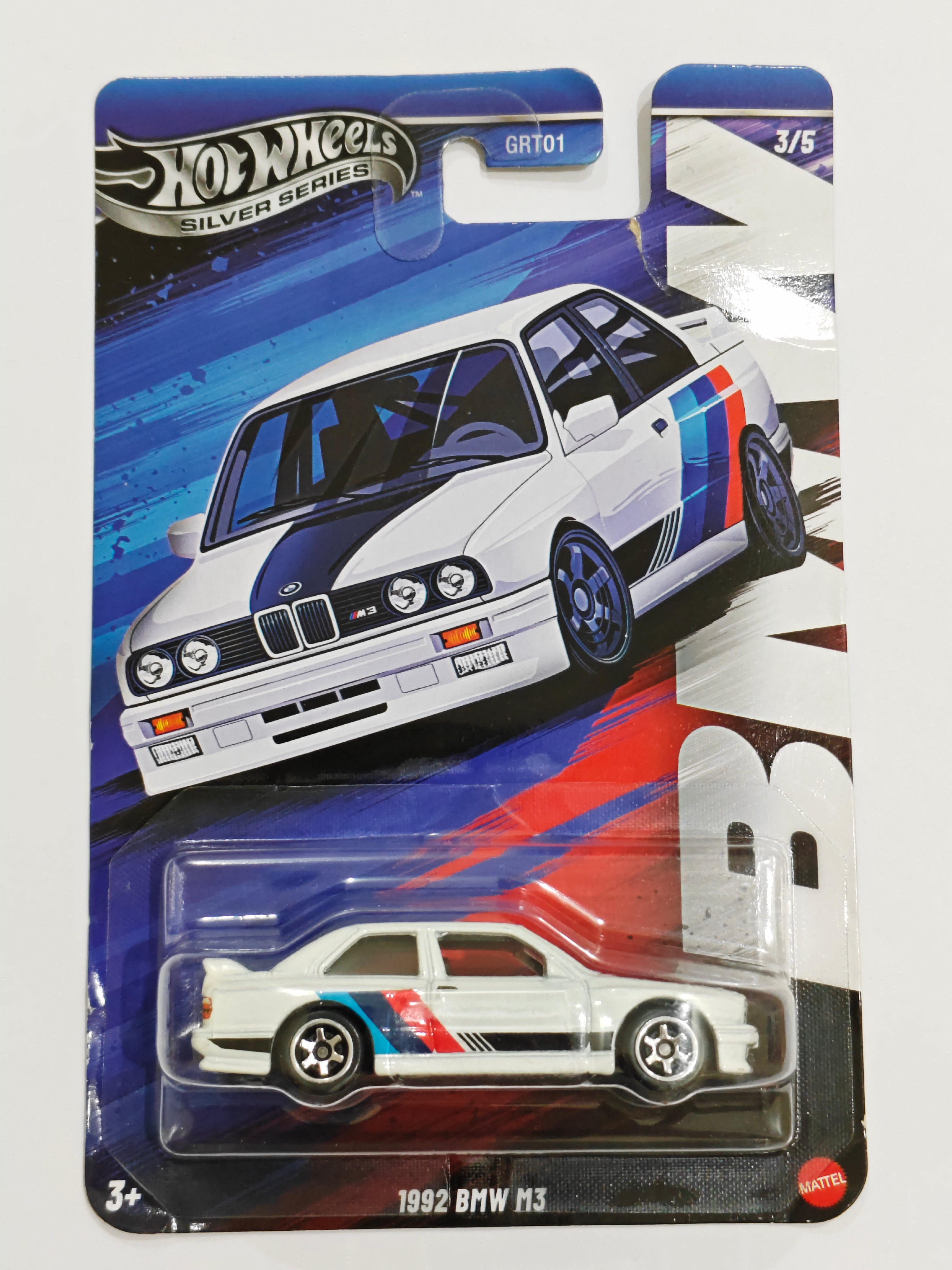 Hot Wheels (Torn Card) 1992 BMW M3 Diecast Car 1:64 Scale - Exotic Supercar Collection