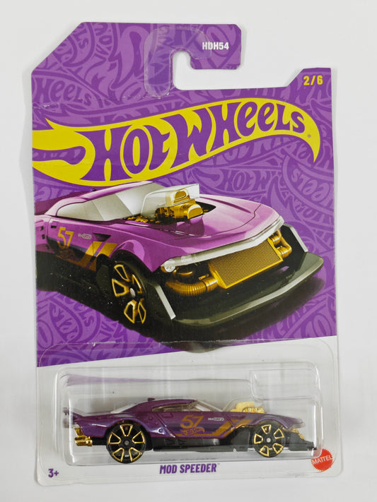 Hot Wheels (Creased Card) Mod Speeder Diecast Car 1:64 Scale - Anniversary Car Collection