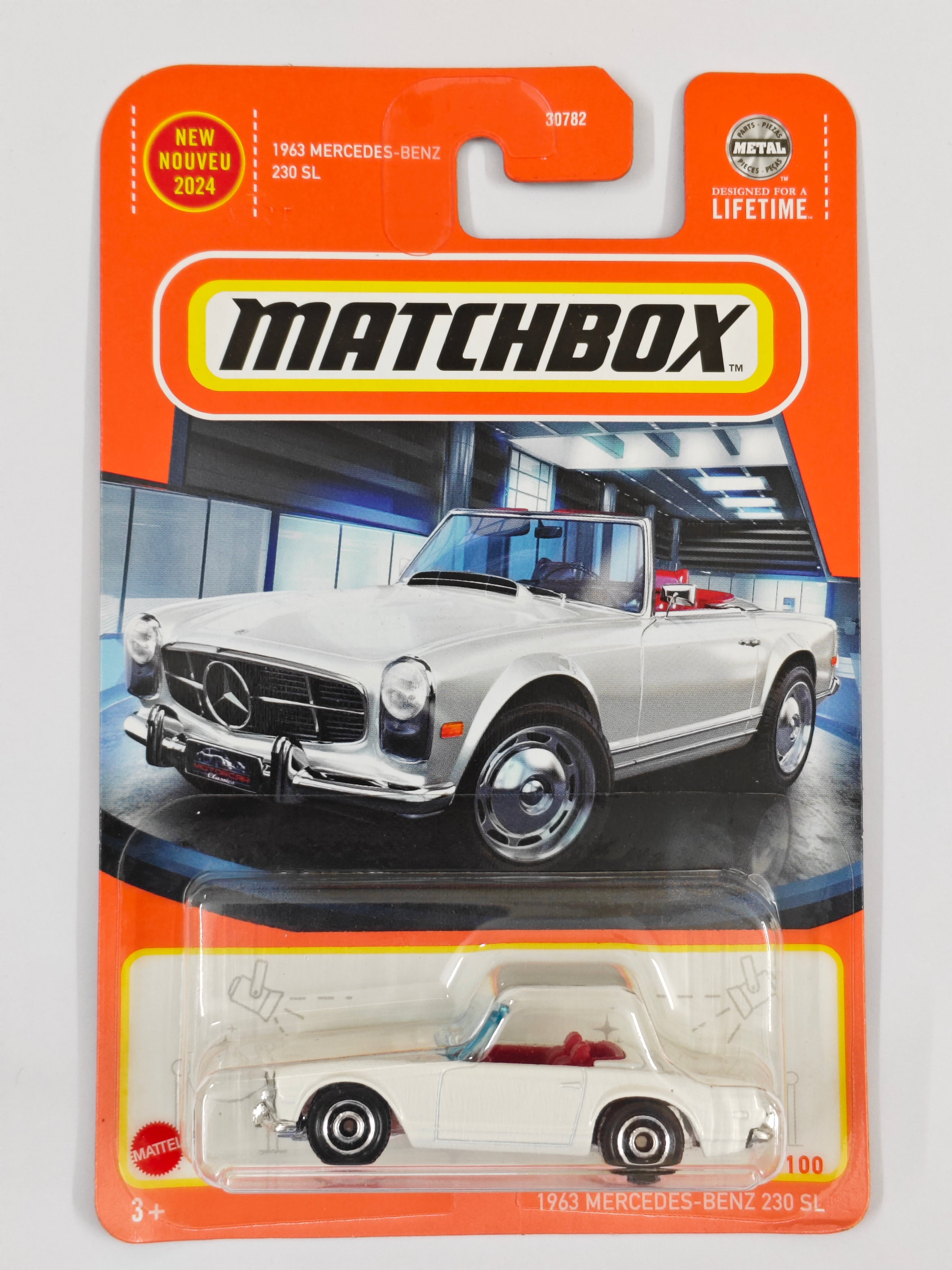 Matchbox Imported 1963 Mercedes Benz 230 SL Diecast Car 1:64 Scale - Retro Car Collection