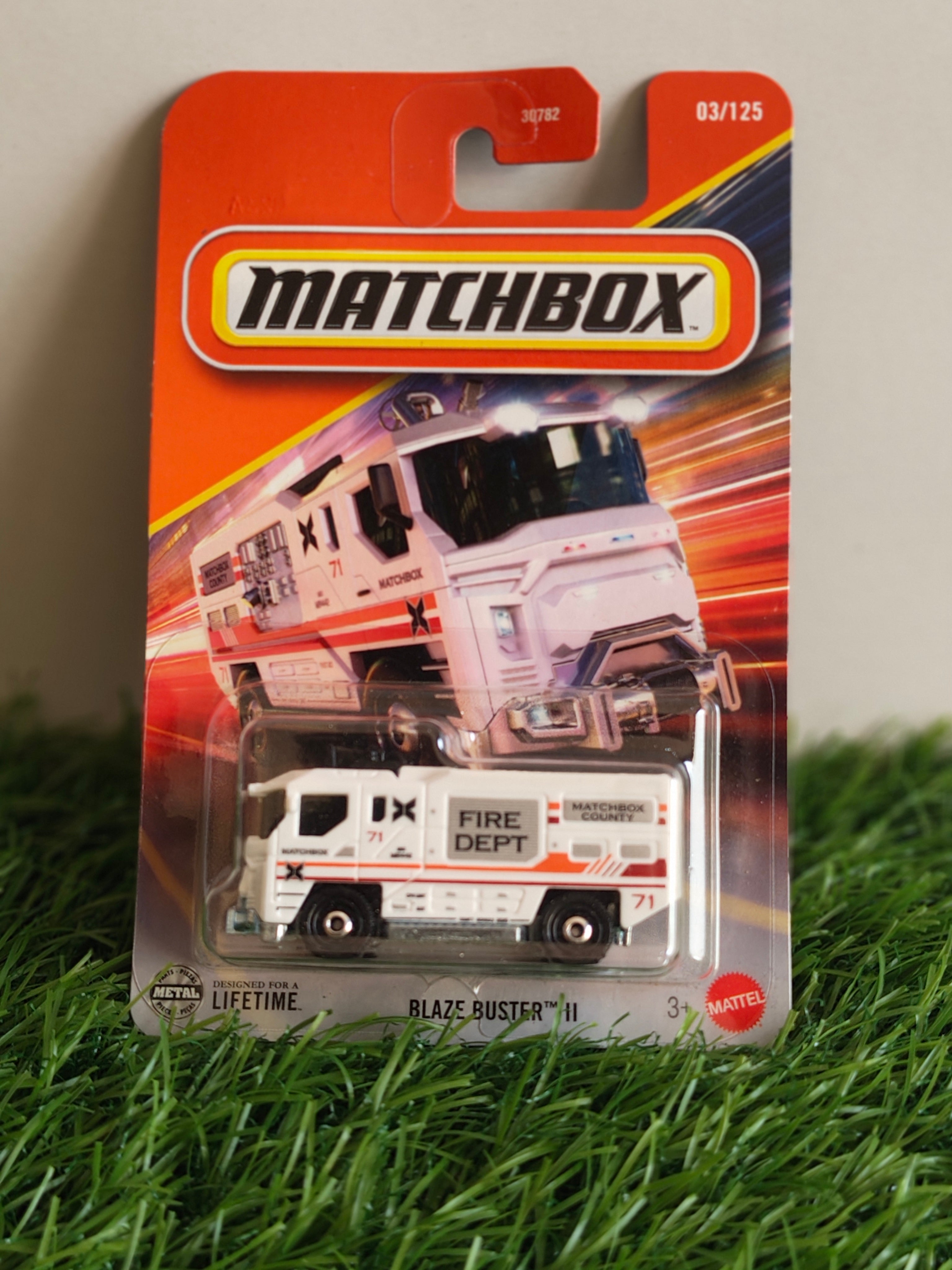 Matchbox Blaze Buster II Diecast Truck 1:64 Scale - Utility Truck Collection