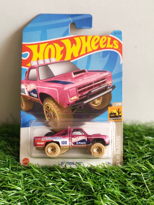 Hot Wheels 87 Dodge D100 Diecast SUV 1:64 Scale - Offroad SUV Collection