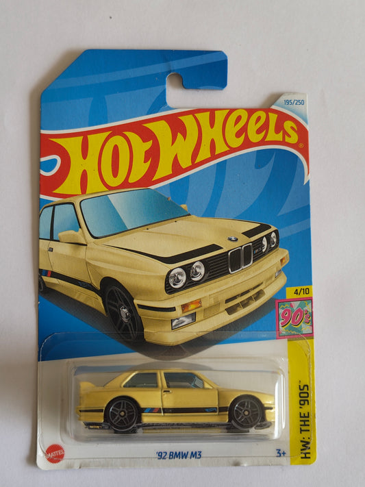 Hot Wheels 92 BMW M3 Diecast Car 1:64 Scale - Retro Car Collection