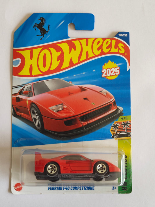 Hot Wheels Ferrari F40 Competizione Diecast Car 1:64 Scale - Exotic Supercar Collection