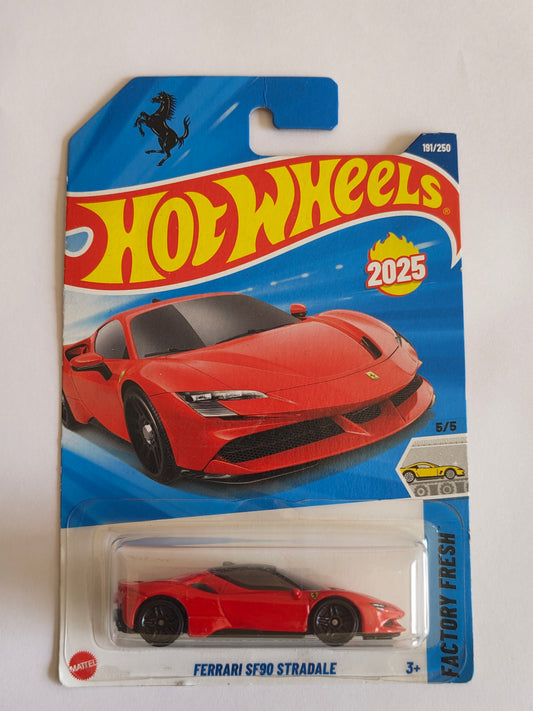 Hot Wheels Ferrari SF90 Stradale Diecast Car 1:64 Scale - Modern Supercar Collection