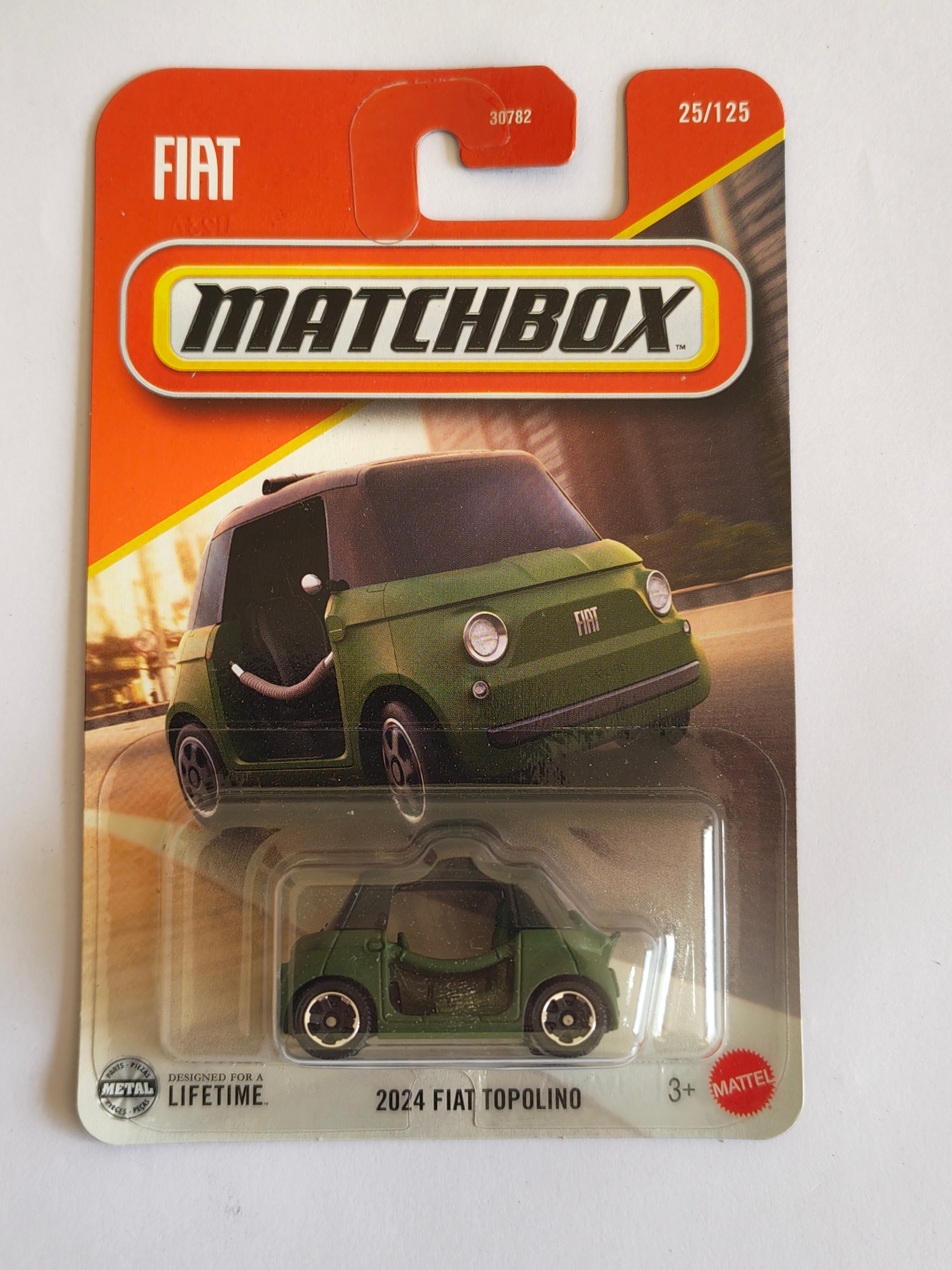 Matchbox 2024 Fiat Topolino Diecast Car 1:64 Scale - Classic Mini Car Collection