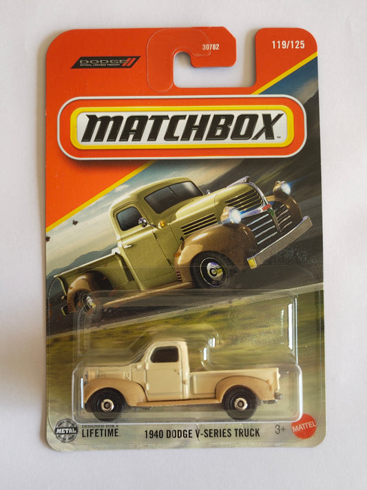 Matchbox 1940 Dodge V Series Diecast Truck 1:64 Scale - Pickup Truck Collection