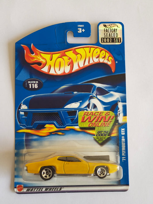 Hot Wheels 71 Plymouth GTX Diecast Car 1:64 Scale - Muscle Car Collection