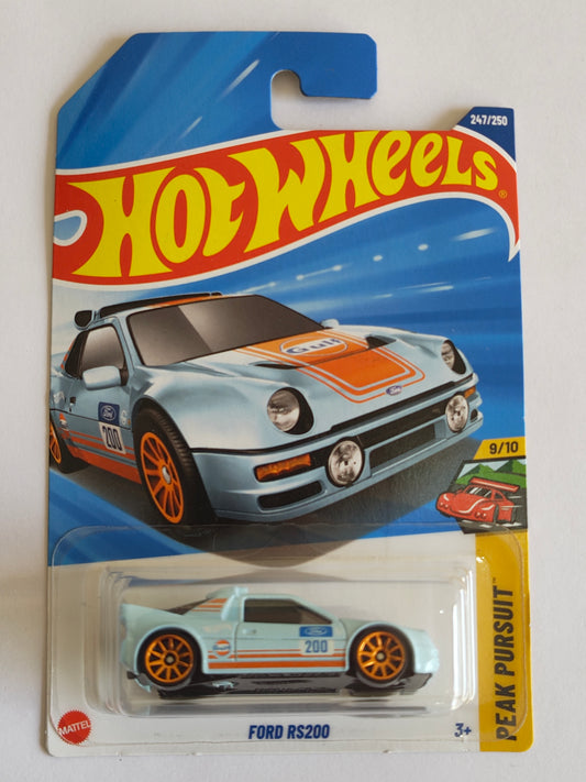 Hot Wheels Ford RS 200 Diecast Car 1:64 Scale - Exotic Supercar Collection