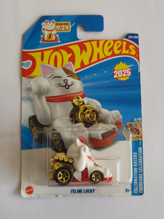 Hot Wheels Feline Lucky Diecast Lucky Charm 1:64 Scale - Fantasy Car Collection