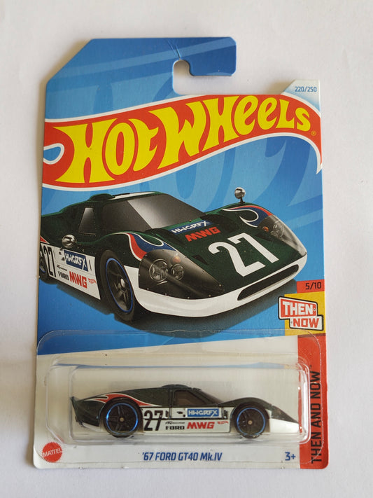 Hot Wheels 67 Ford GT40 Mk.IV Diecast Car 1:64 Scale - Exotic Supercar Collection