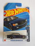Hot Wheels 89 Mercedes Benz 560 Sec AMG Blue Diecast Car 1:64 Scale - Iconic Luxury Car Collection