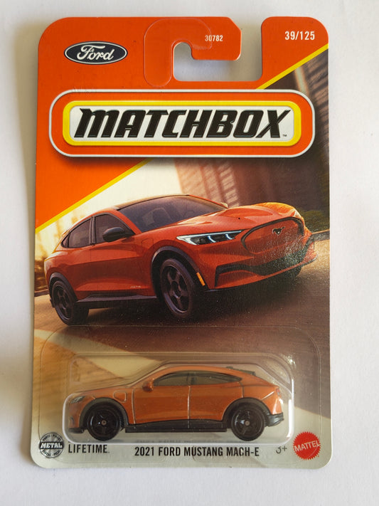 Matchbox 2021 Ford Mustang Mach E Diecast Car 1:64 Scale - Modern Car Collection