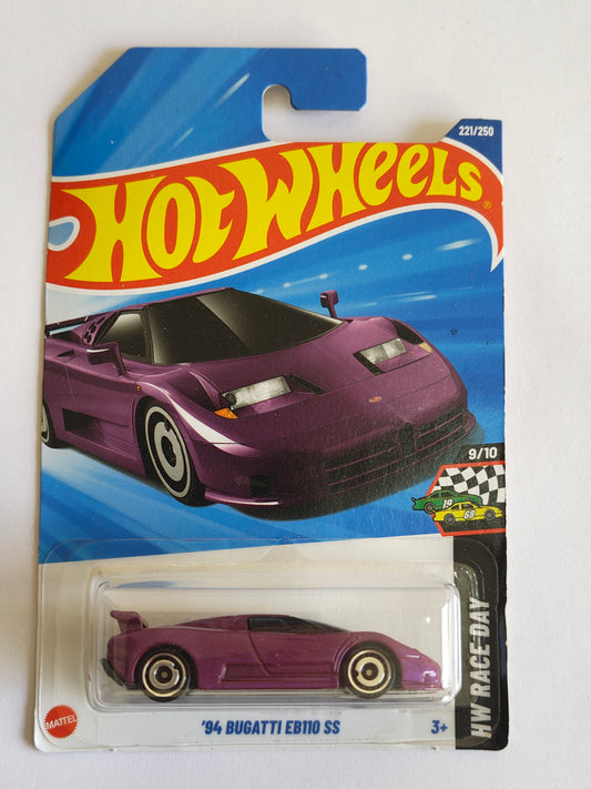 Hot Wheels 94 Bugatti EB110 SS Diecast Car 1:64 Scale - Exotic Supercar Collection