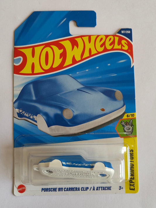Hot Wheels Porsche 911 Carrera Clip Diecast Car Keychain 1:64 Scale - Keychain Collection