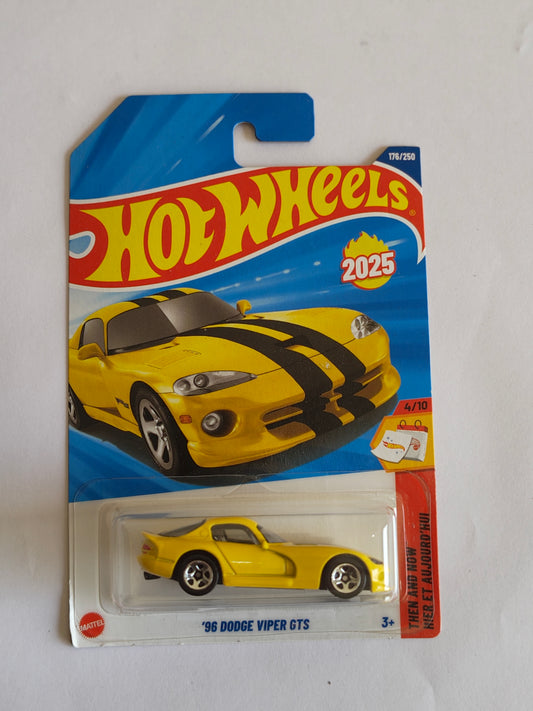 Hot Wheels 96 Dodge Viper Yellow Diecast Car 1:64 Scale - Exotic Supercar Collection