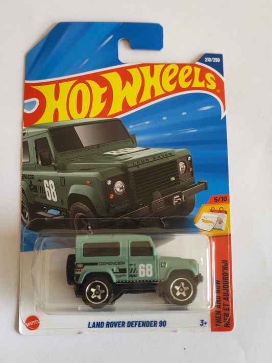 Hot Wheels Land Rover Defender 90 Green Diecast SUV 1:64 Scale - Offroad SUV Collection
