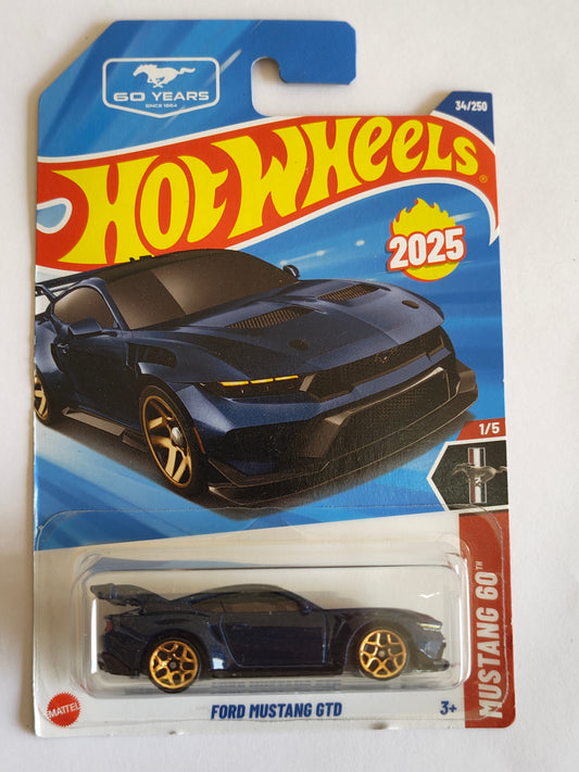 Hot Wheels Ford Mustang GTD Diecast Car 1:64 Scale - Exotic Supercar Collection