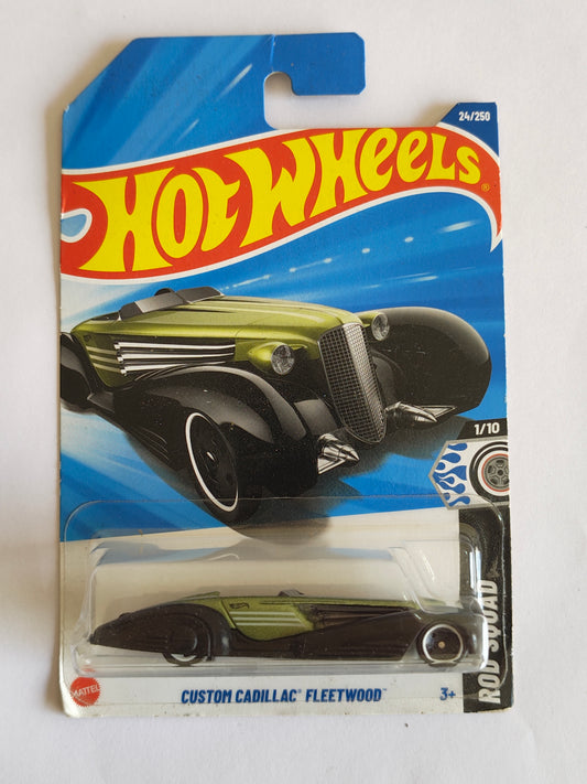 Hot Wheels Custom Cadillac Fleetwood Diecast Car 1:64 Scale - Retro Car Collection