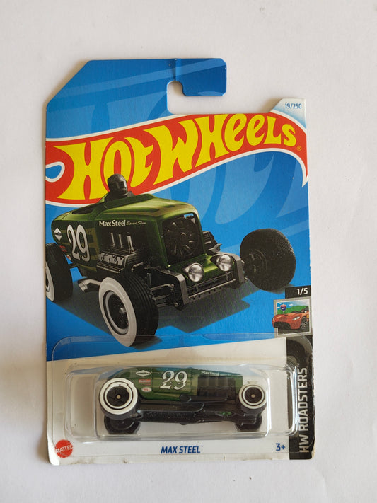 Hot Wheels Max Steel Green Diecast Car 1:64 Scale - Fantasy Car Collection