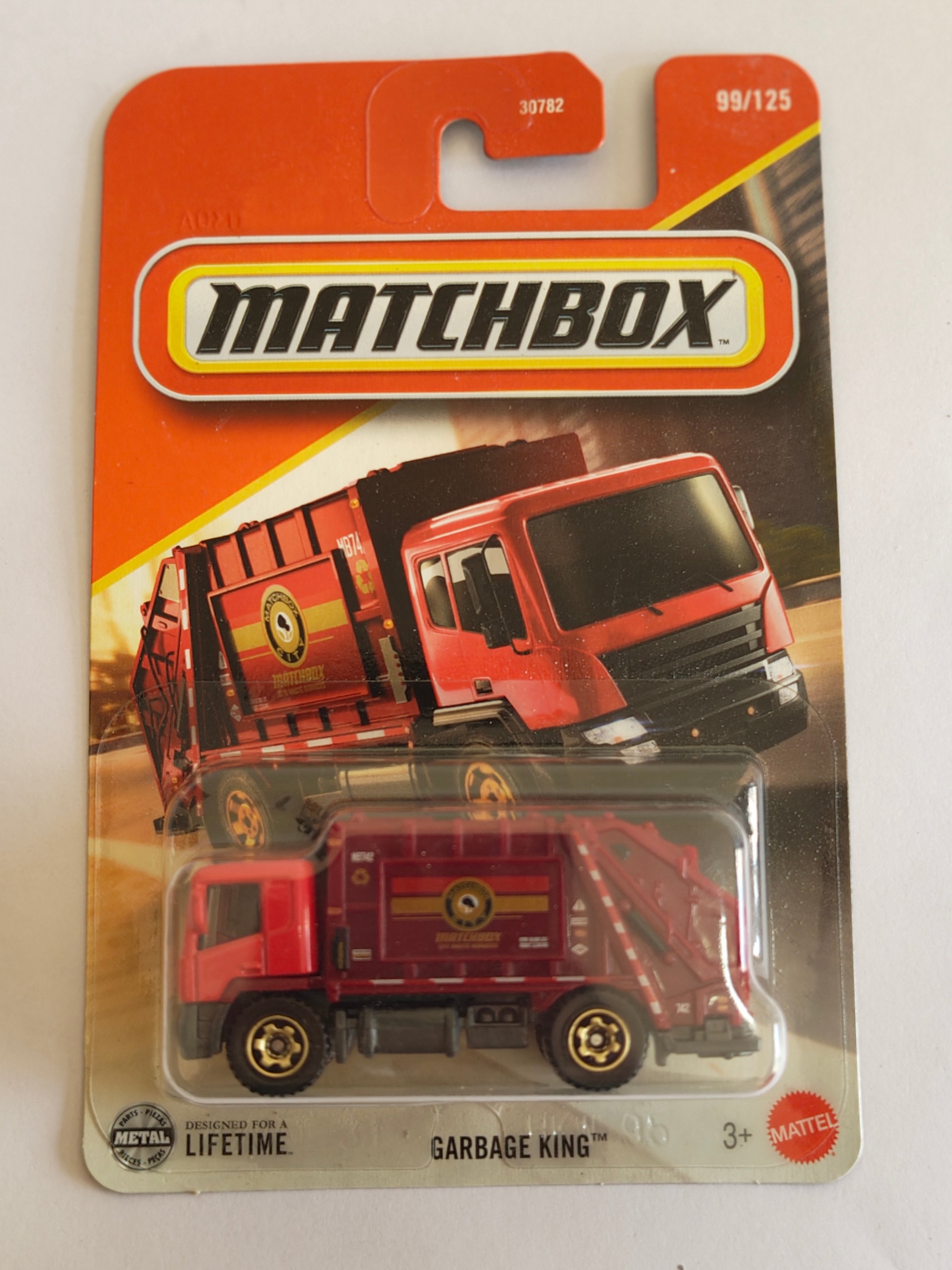 Matchbox Garbage King Diecast Truck 1:64 Scale - Utility Truck Collection