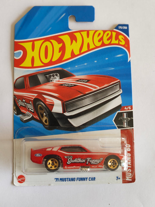 Hot Wheels 71 Mustang Funny Car Diecast Car 1:64 Scale - Exotic Supercar Collection