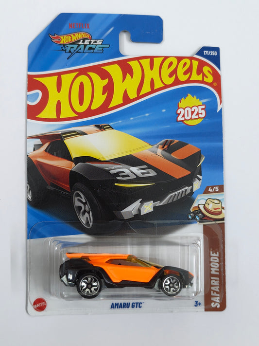 Hot Wheels Imported Amaru GTC Orange Diecast Car 1:64 Scale - Fantasy Car Collection
