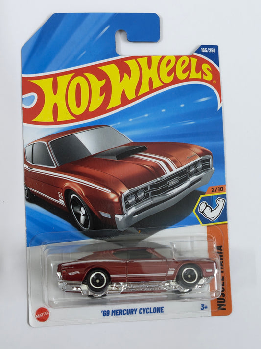 Hot Wheels Imported 69 Mercury Cyclone Diecast Car 1:64 Scale - Retro Car Collection