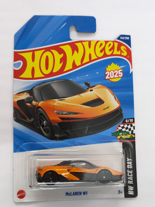 Hot Wheels US Imported McLaren W1 Orange Diecast Car 1:64 Scale - Exotic Supercar Collection