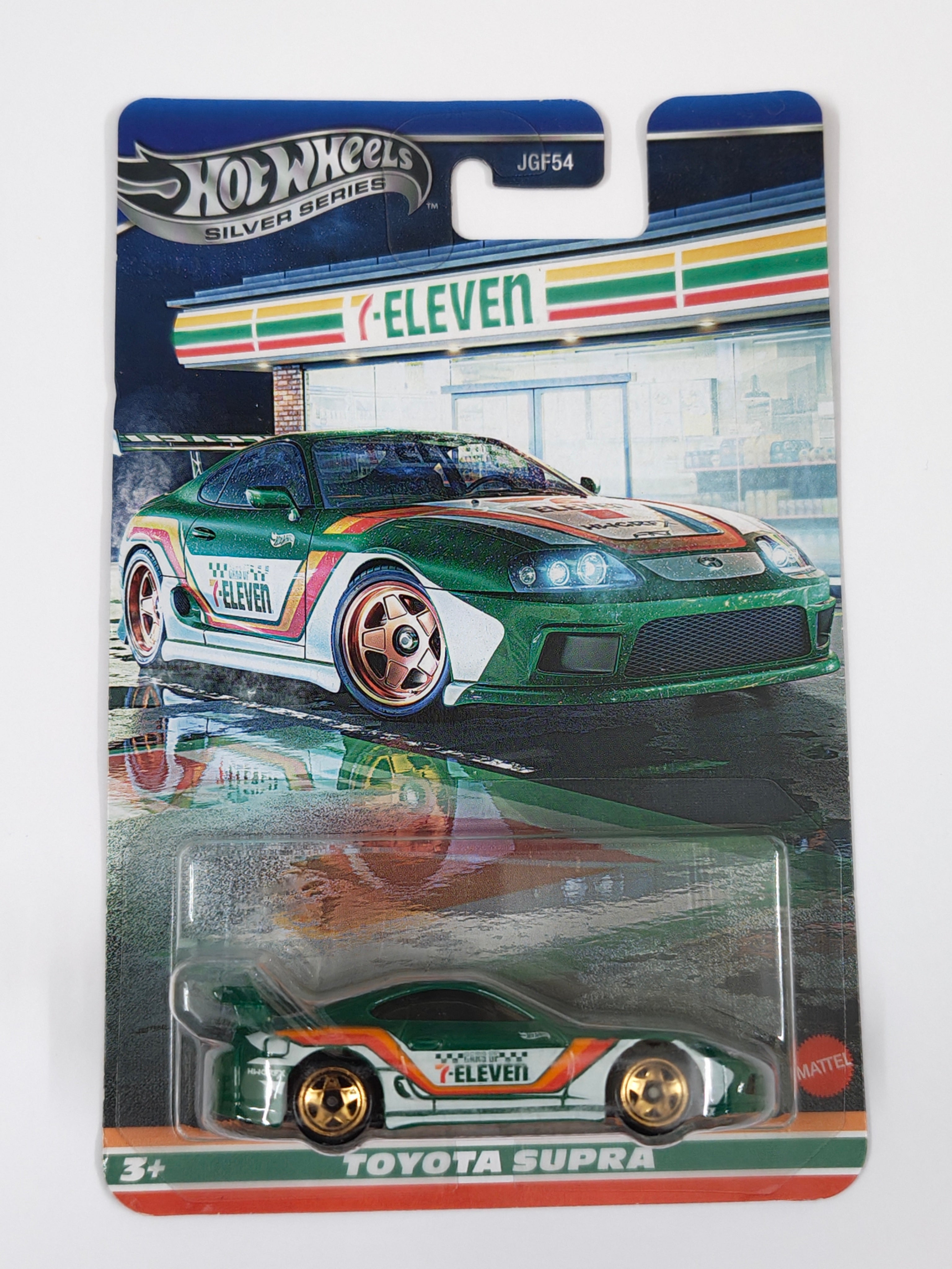 Hot Wheels Imported Toyota Supra 7/11 Diecast Car 1:64 Scale - Rare Supercar Collection