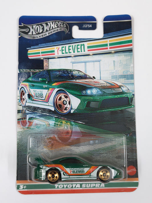Hot Wheels Imported Toyota Supra 7/11 Diecast Car 1:64 Scale - Rare Supercar Collection