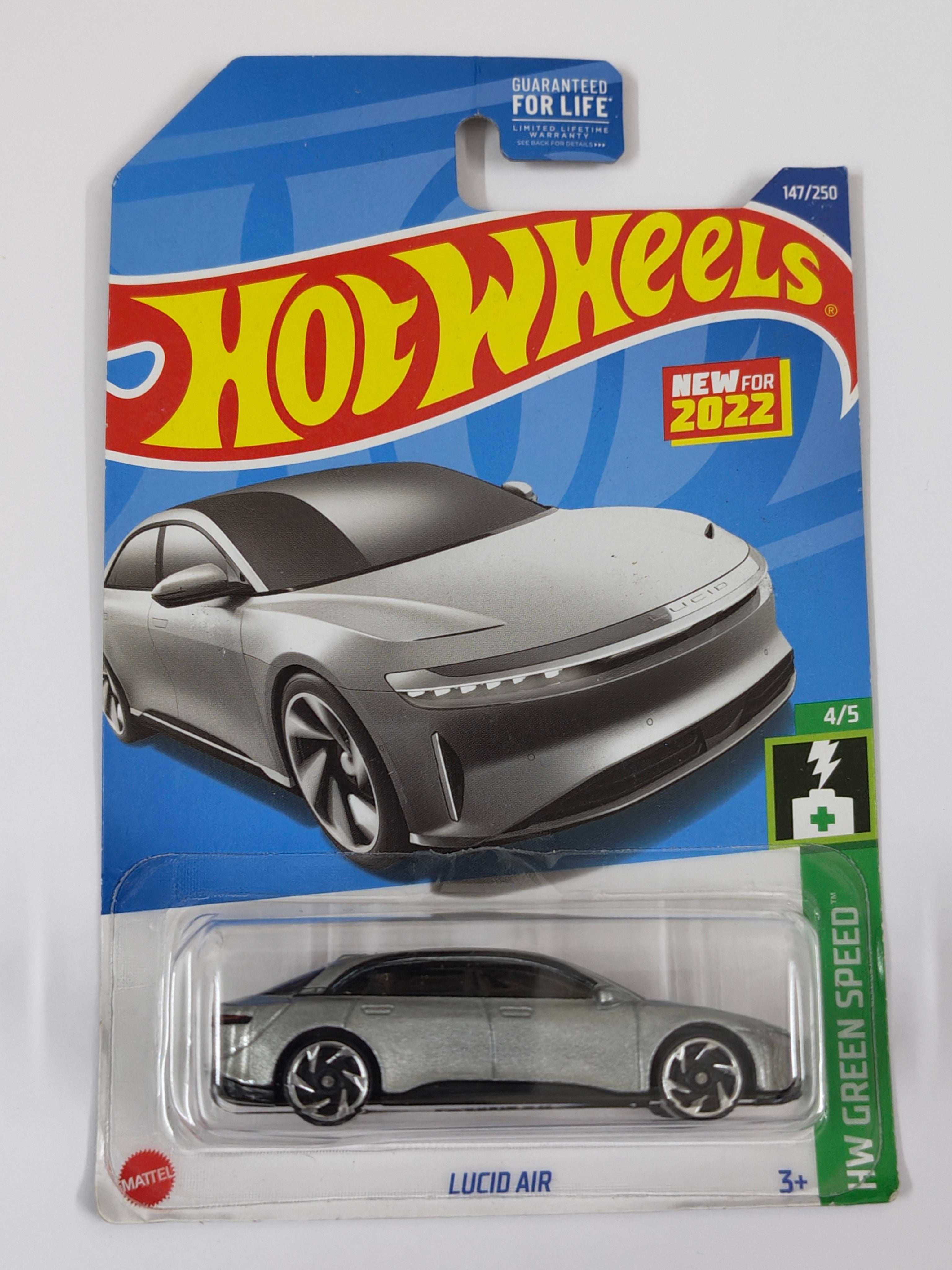 Hot Wheels Imported Lucid Air (Creased J Hook) Diecast Car 1:64 Scale - Exotic Supercar Collection