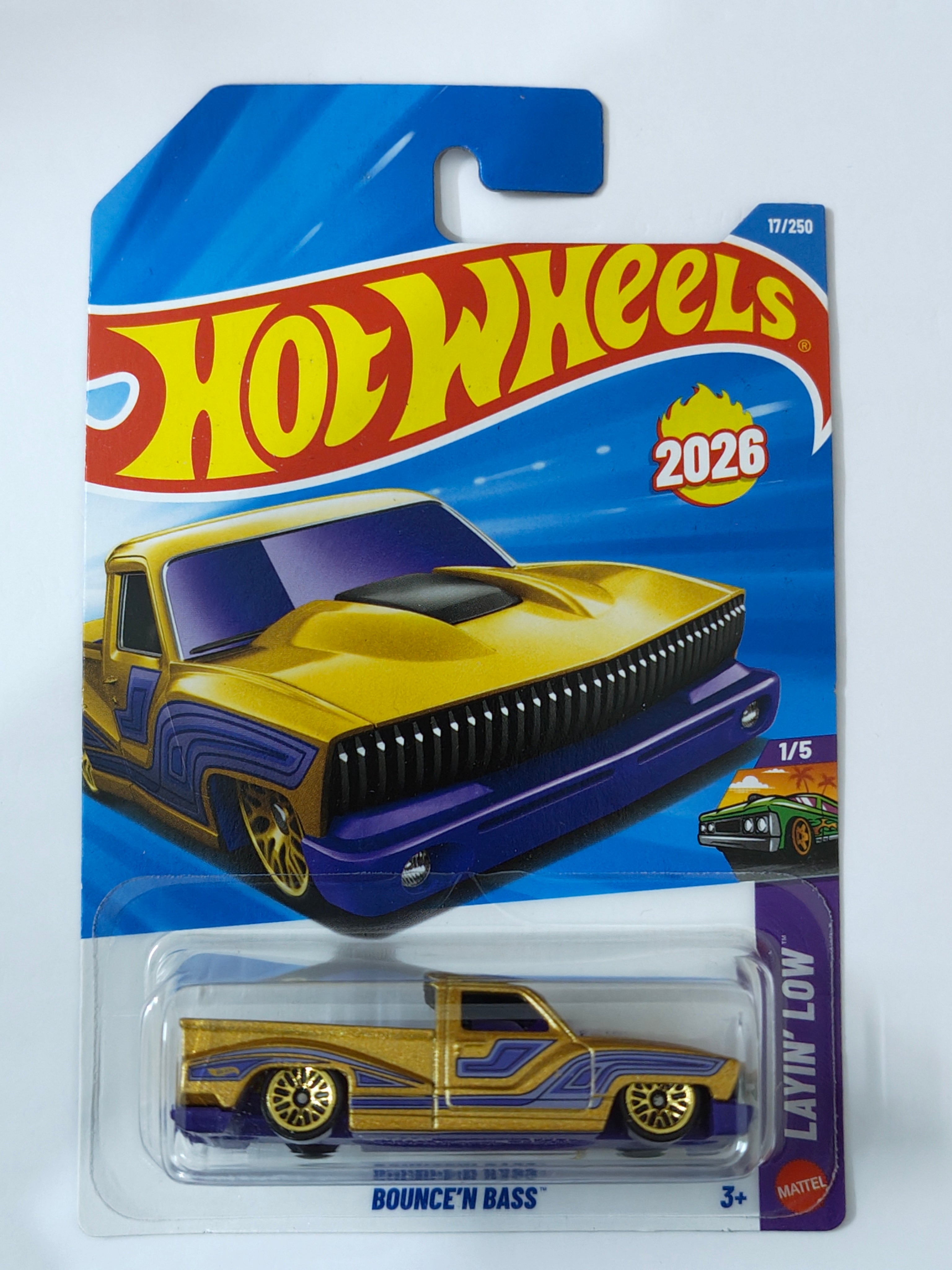 Hot Wheels Bounce N Bass Diecast Car 1:64 Scale - Fantasy Car Collection