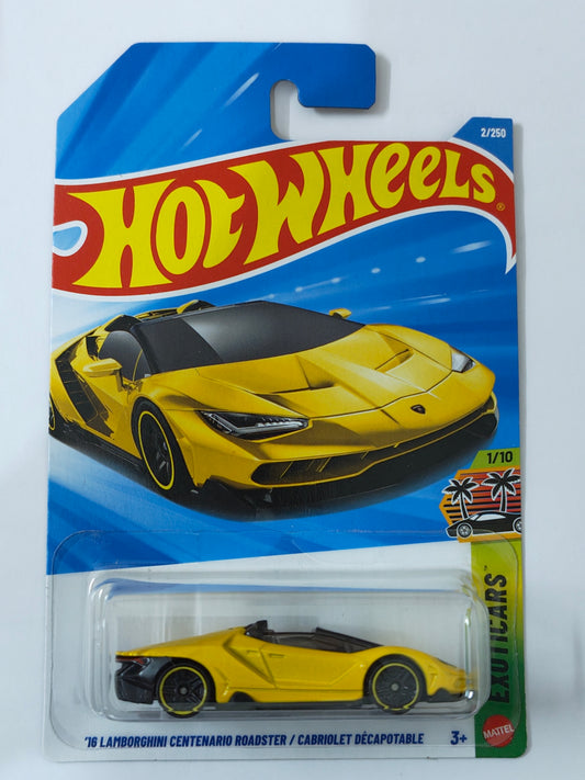 Hot Wheels 18 Lamborghini Centenario Roadster Diecast Car 1:64 Scale - Exotic Supercar Collection