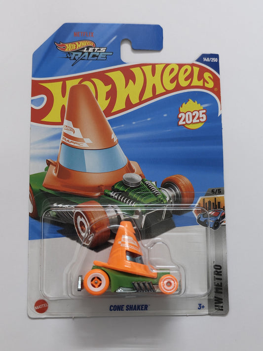 Hot Wheels Imported Cone Shaker Orange Diecast Car 1:64 Scale - Fantasy Car Collection