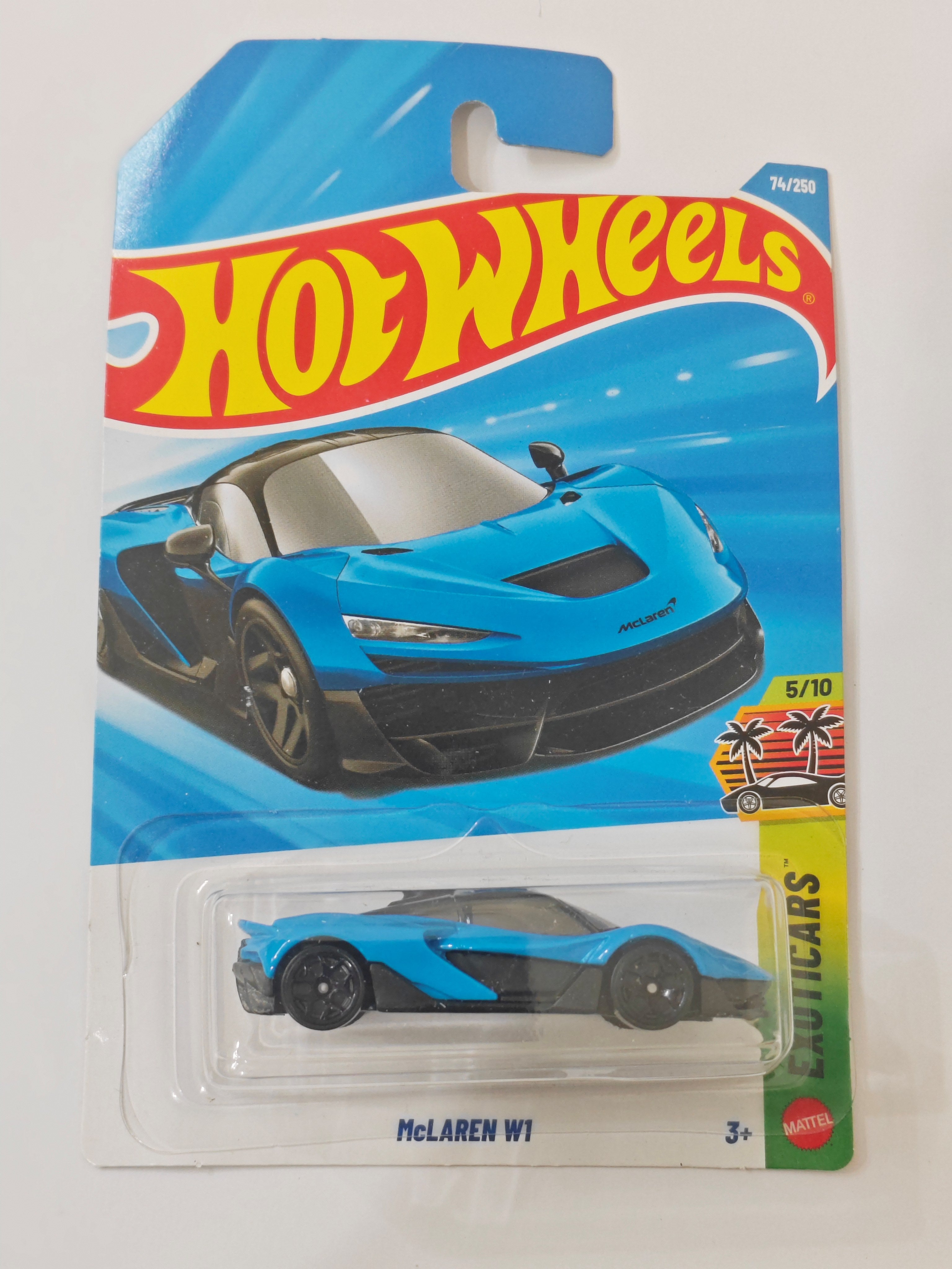Hot Wheels D Case McLaren W1 Blue Diecast Car 1:64 Scale