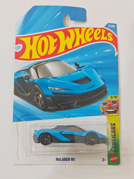 Hot Wheels D Case McLaren W1 Blue Diecast Car 1:64 Scale