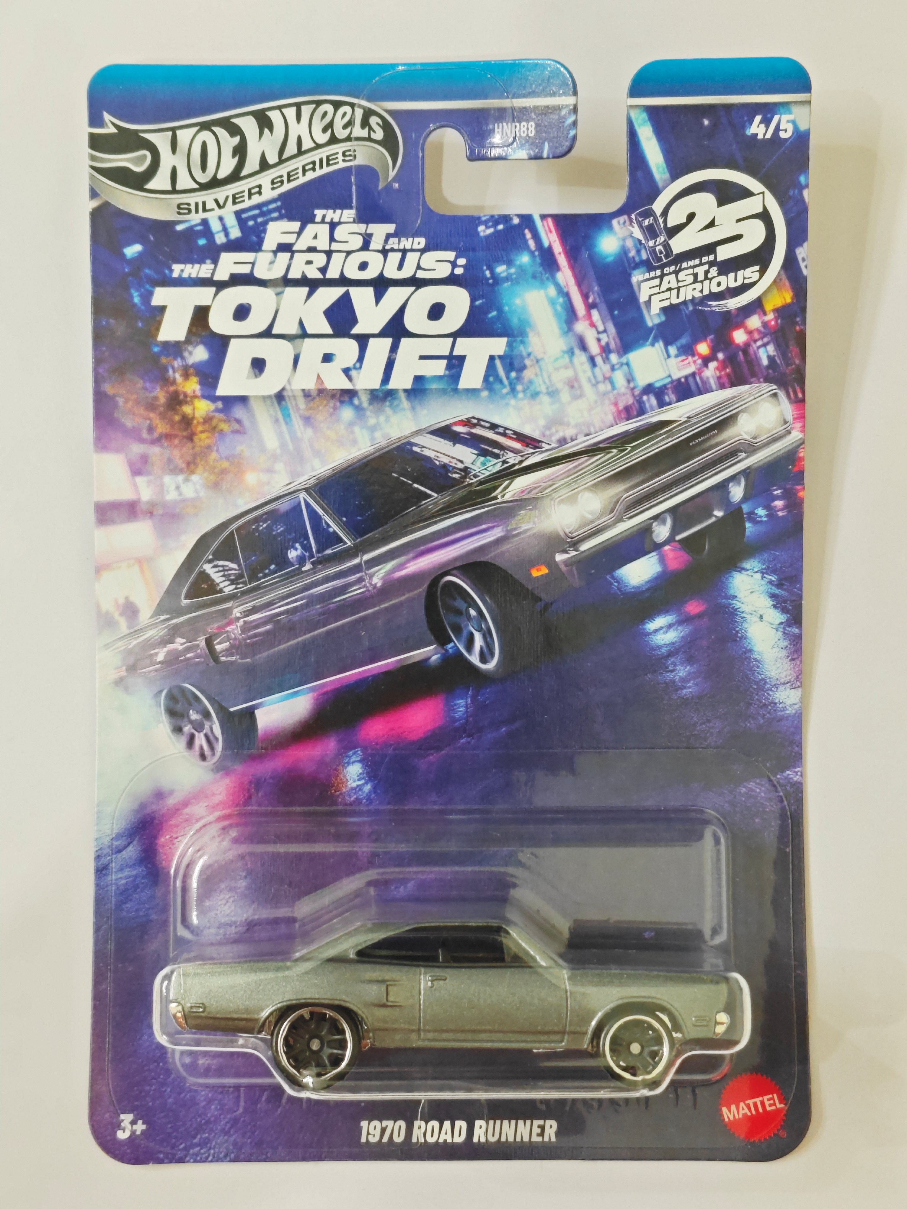 Hot Wheels Silver Series Tokyo Drift 1970 Road Runner Diecast Car 1:64 Scale