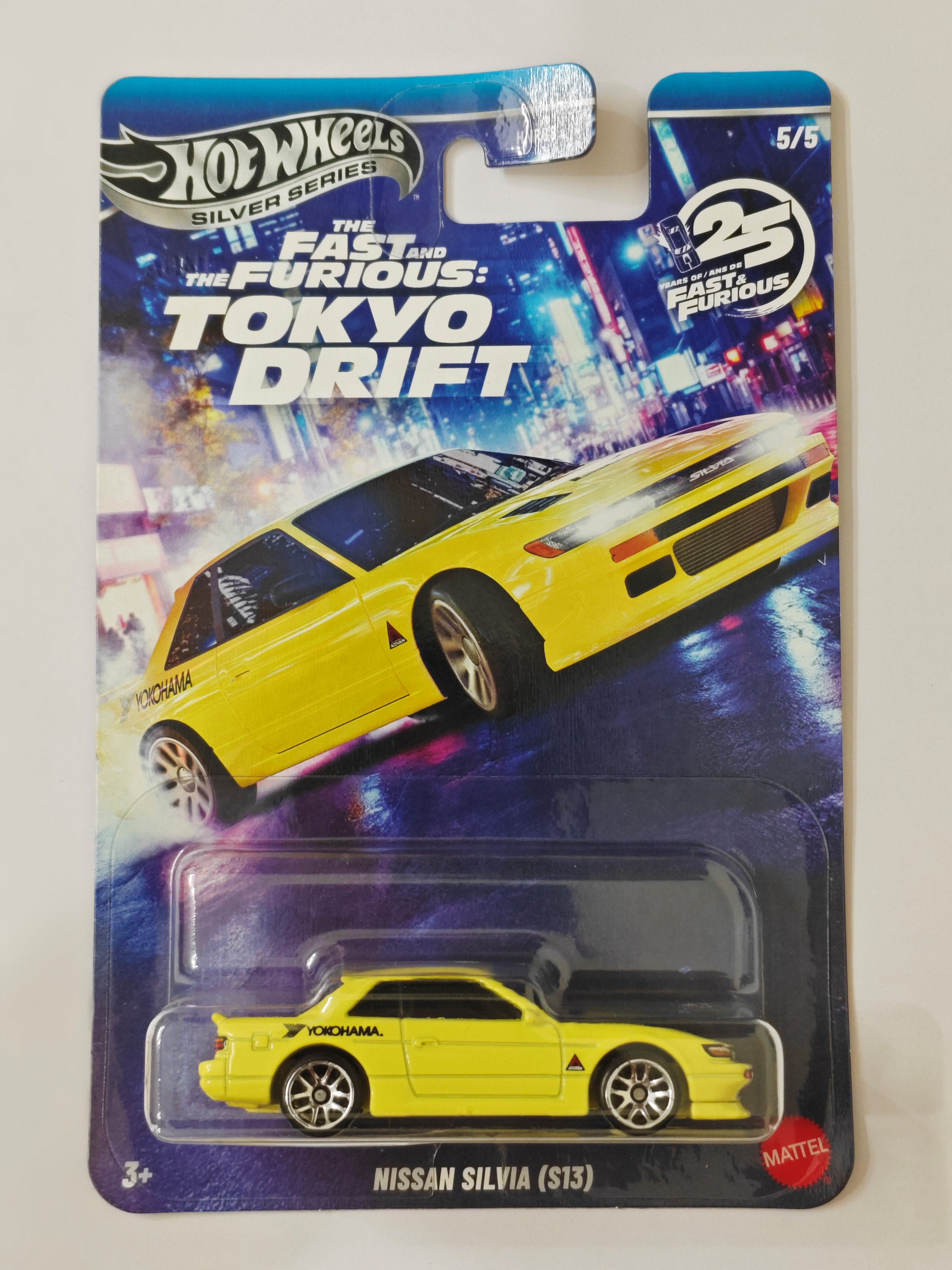 Hot Wheels Silver Series Tokyo Drift Nissan Silvia (S13) Diecast Car 1:64 Scale