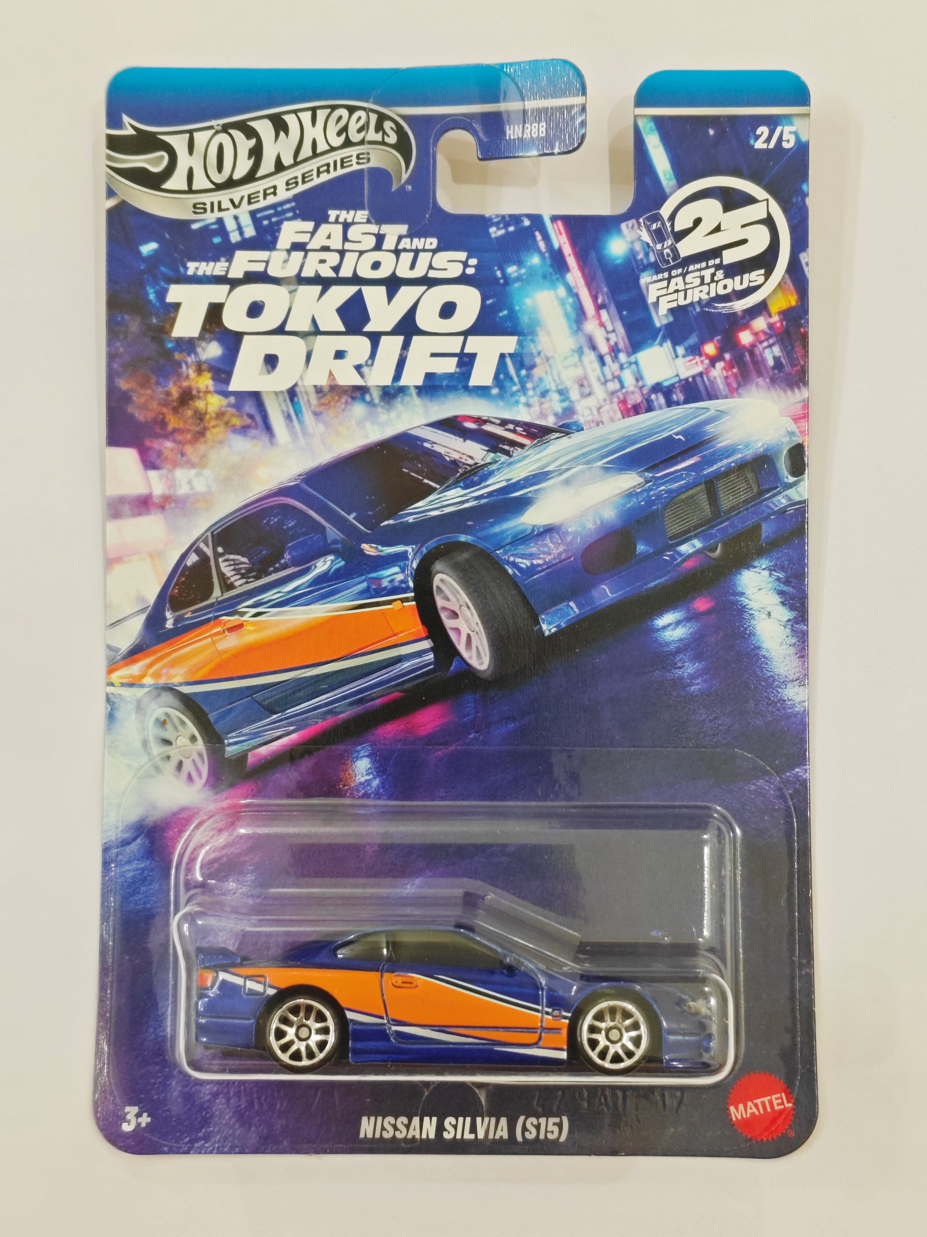 Hot Wheels Silver Series Tokyo Drift Nissan Silvia (S15) Diecast Car 1:64 Scale