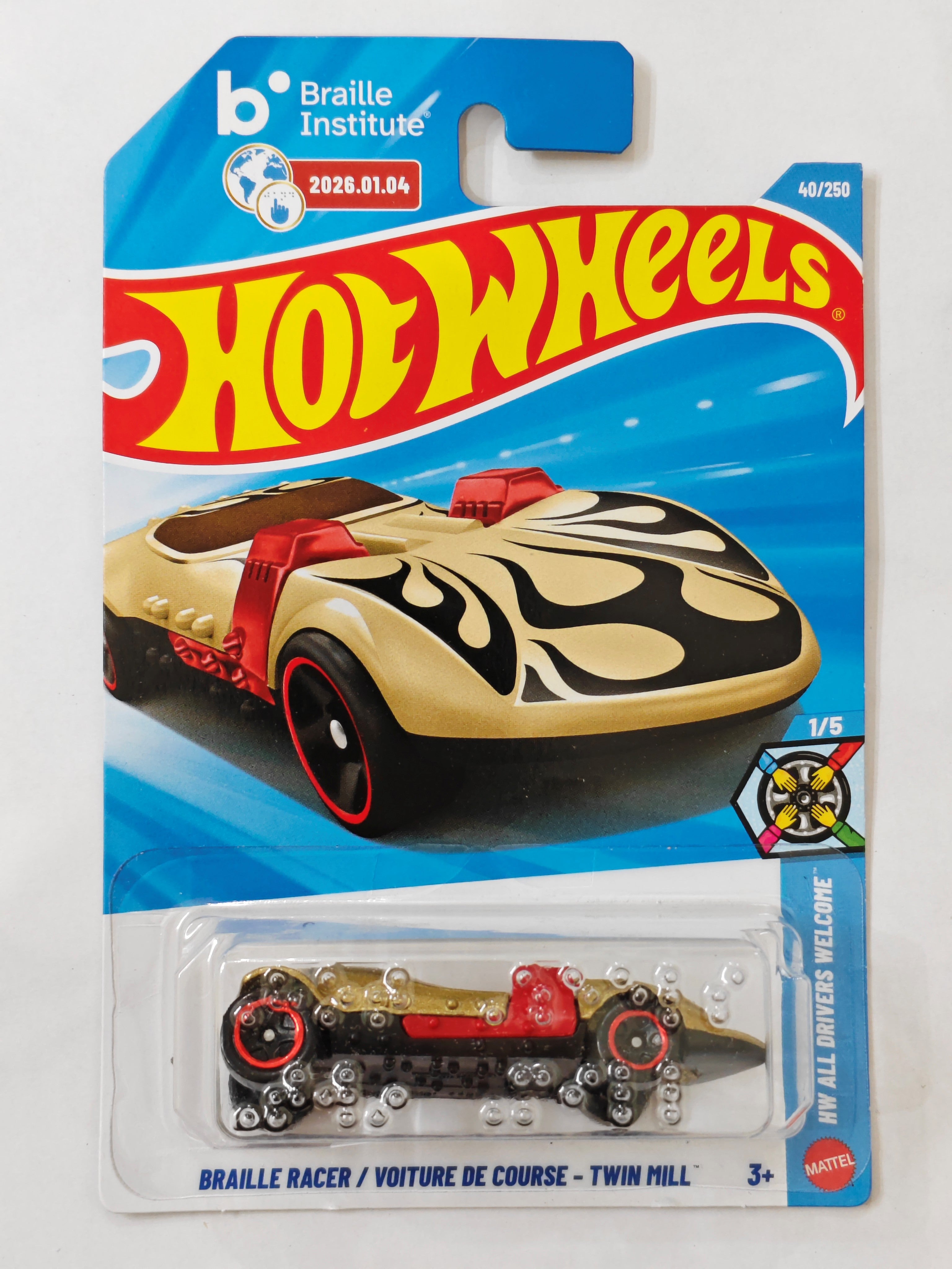 Hot Wheels Imported C Case Braille Racer Diecast Car 1:64 Scale