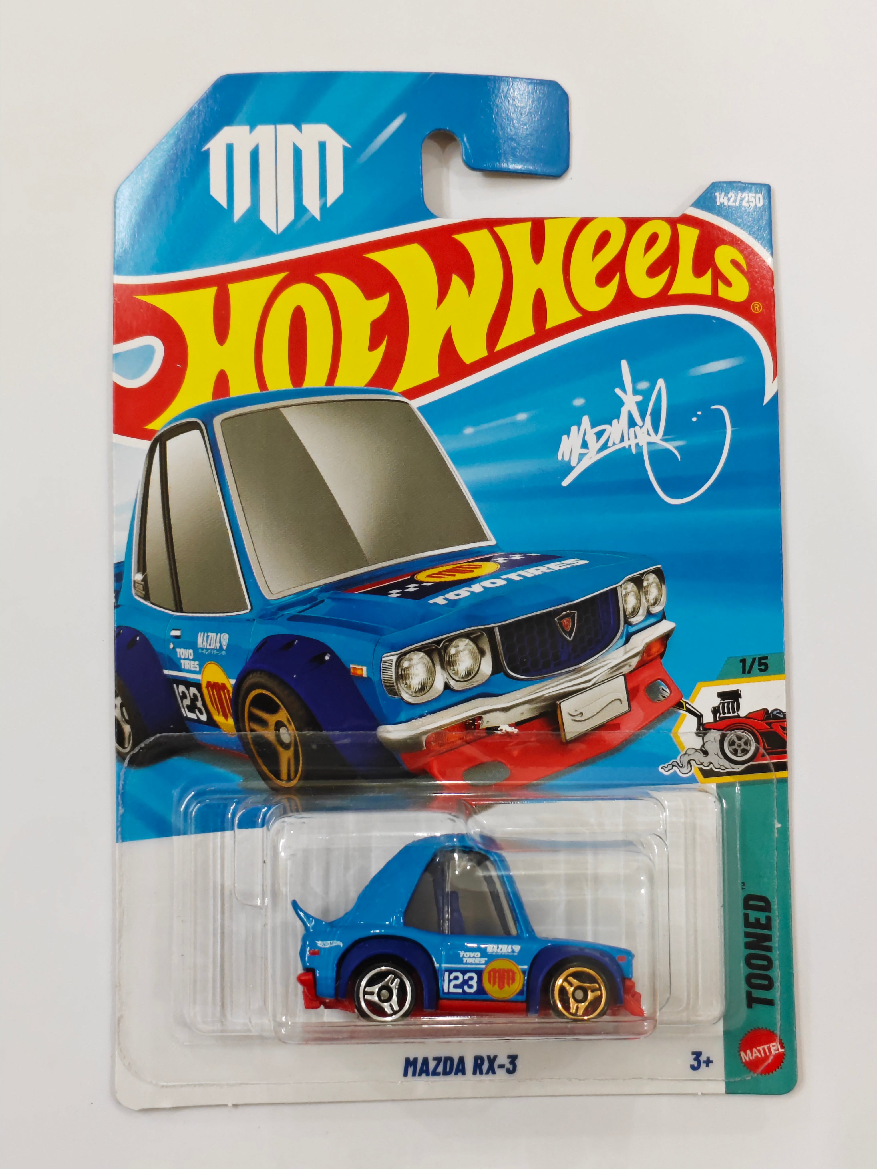 Hot Wheels E Case Mazda RX-3 Tooned Diecast Car 1:64 Scale