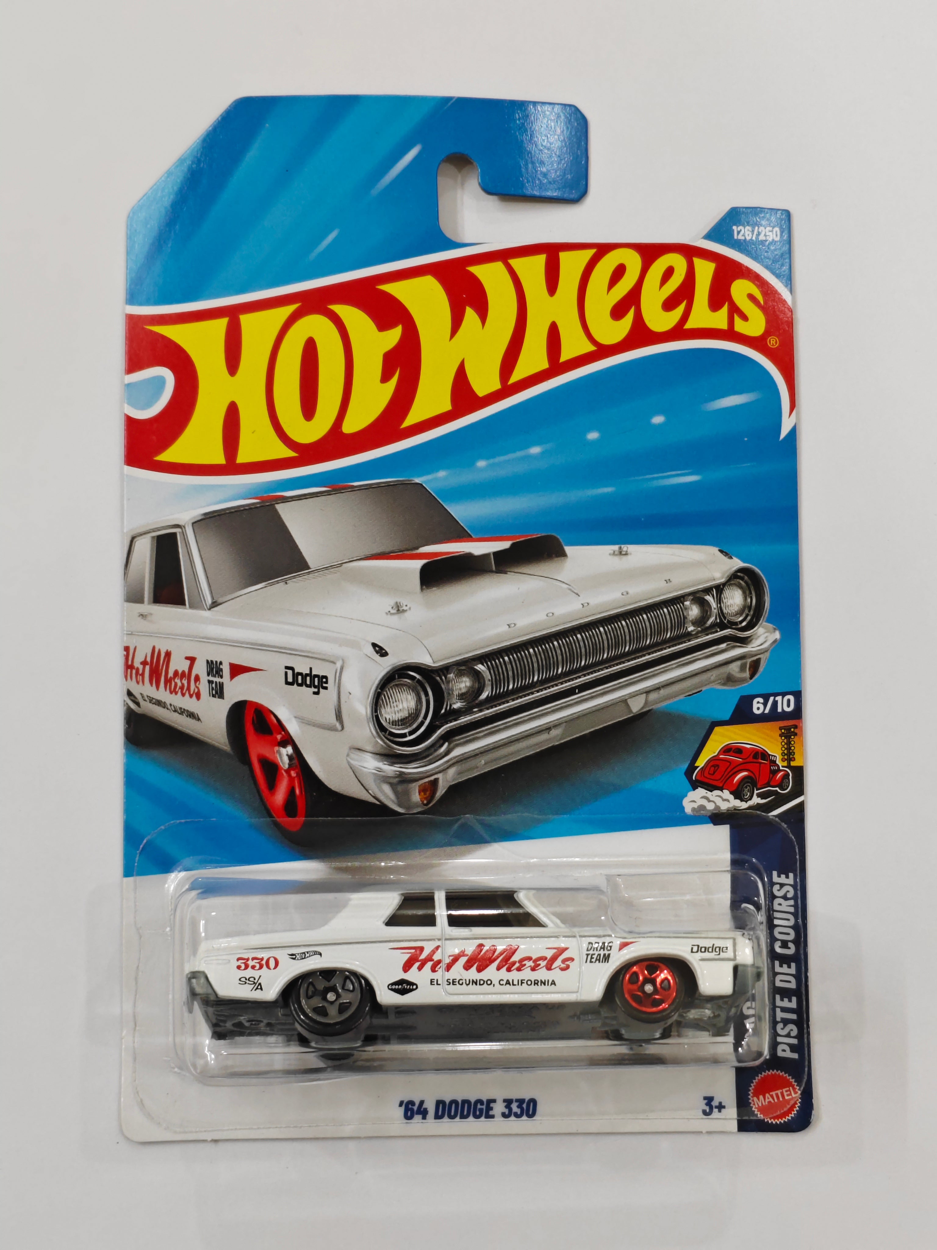 Hot Wheels - Imported - F Case - 64 Dodge 330 - Diecast Car - 1:64 Scale