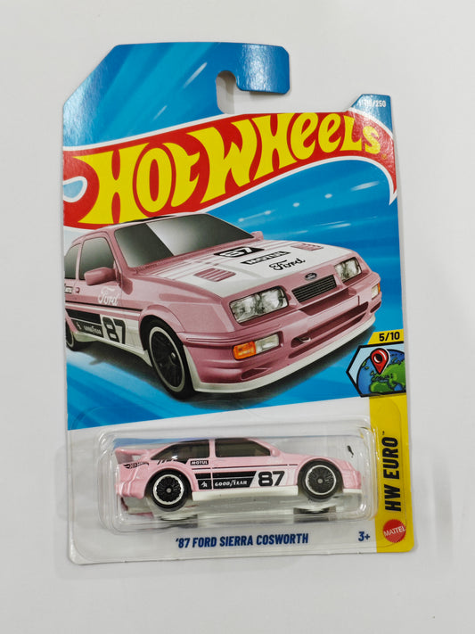 Hot Wheels - Imported - F Case - 87 Ford Sierra Cosworth - Diecast Car - 1:64 Scale