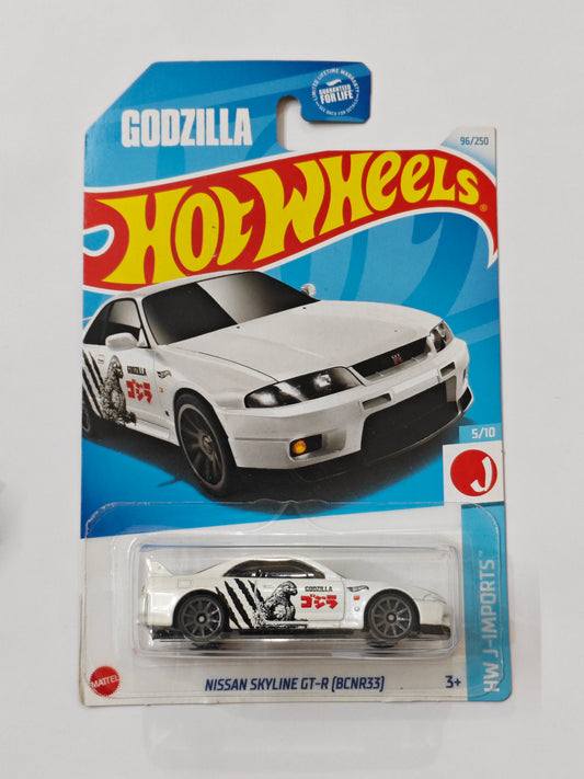 Hot Wheels Imported Godzilla Nissan Skyline GT-R (BCNR33) 1:64 Scale Diecast Car