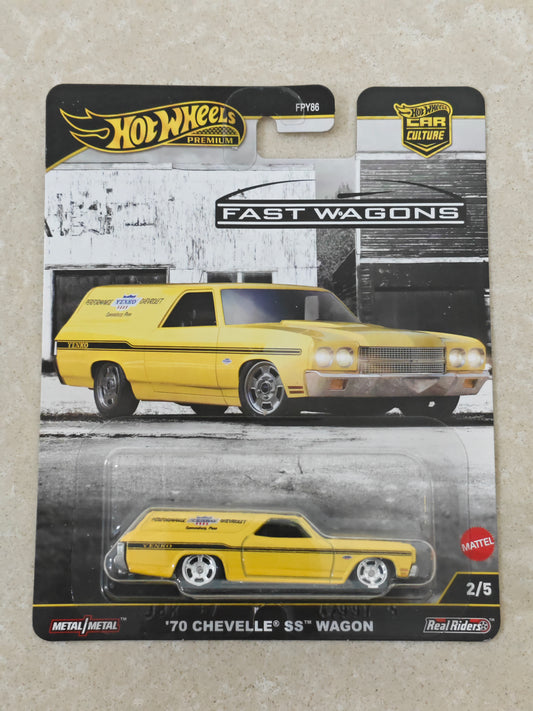 Hot Wheels Imported Premium 70 Chevelle SS Wagon Diecast Car 1:64 Scale