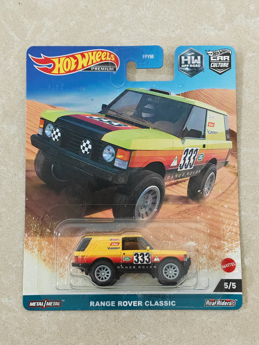 Hot Wheels Imported Premium Range Rover Classic Diecast Car 1:64 Scale