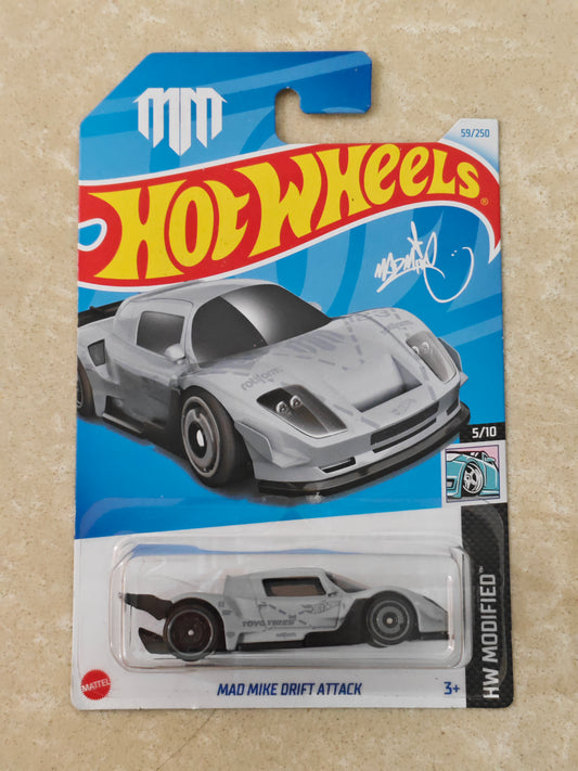 Hot Wheels Imported Mad Mike Drift Attack Diecast Car 1;64 Scale